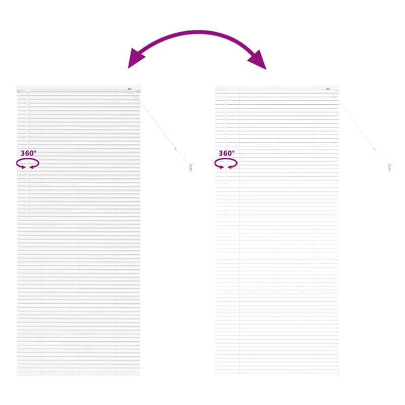 Casa si Gradina - Textile si covoare - Rulouri si jaluzele - Jaluzea pentru Fereastra cu perdele Altele Manual Alb 80 x 130 cm Aluminiu - Infinity.ro