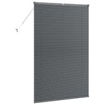 Casa si Gradina - Textile si covoare - Rulouri si jaluzele - Jaluzea pentru Fereastra Gri inchis 120 x 175 cm Aluminiu - Infinity.ro