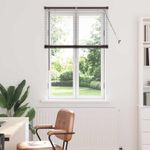 Casa si Gradina - Textile si covoare - Rulouri si jaluzele - Jaluzea pentru Fereastra cu perdele Altele Manual Negru 80 x 130 cm Aluminiu - Infinity.ro