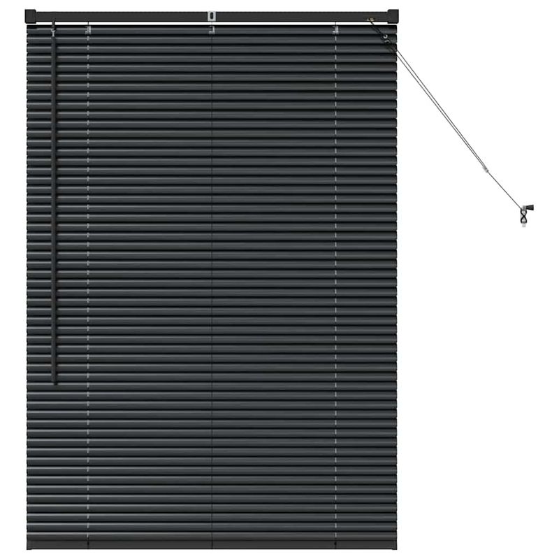 Casa si Gradina - Textile si covoare - Rulouri si jaluzele - Jaluzea pentru Fereastra cu perdele Altele Manual Negru 80 x 130 cm Aluminiu - Infinity.ro