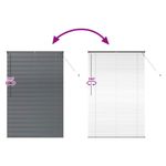 Casa si Gradina - Textile si covoare - Rulouri si jaluzele - Jaluzea pentru Fereastra Gri inchis 120 x 175 cm Aluminiu - Infinity.ro