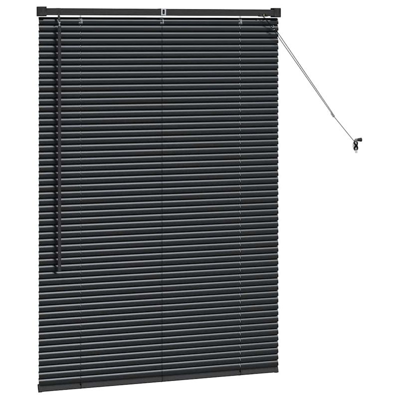 Casa si Gradina - Textile si covoare - Rulouri si jaluzele - Jaluzea pentru Fereastra cu perdele Altele Manual Negru 80 x 130 cm Aluminiu - Infinity.ro