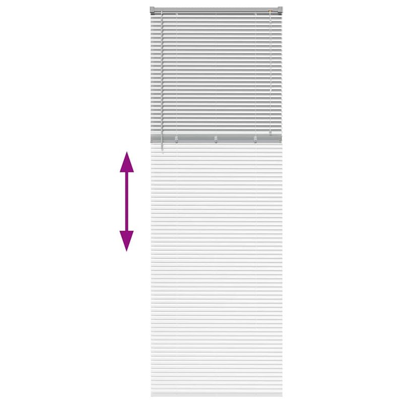 Casa si Gradina - Textile si covoare - Rulouri si jaluzele - Jaluzea pentru Fereastra Argintiu 80 x 220 cm Aluminiu - Infinity.ro