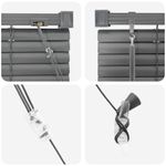 Casa si Gradina - Textile si covoare - Rulouri si jaluzele - Jaluzea pentru Fereastra Gri inchis 140 x 175 cm Aluminiu - Infinity.ro