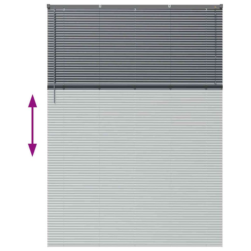 Casa si Gradina - Textile si covoare - Rulouri si jaluzele - Jaluzea pentru Fereastra Gri inchis 155 x 220 cm Aluminiu - Infinity.ro