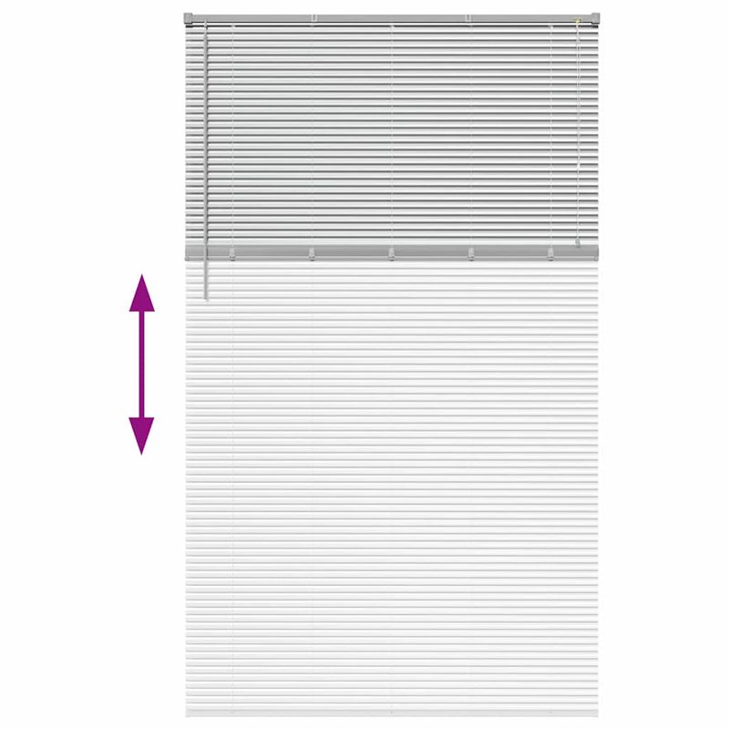 Casa si Gradina - Textile si covoare - Rulouri si jaluzele - Jaluzea pentru Fereastra Argintiu 80 x 130 cm Aluminiu - Infinity.ro