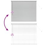 Casa si Gradina - Textile si covoare - Rulouri si jaluzele - Jaluzea pentru Fereastra Argintiu 80 x 130 cm Aluminiu - Infinity.ro