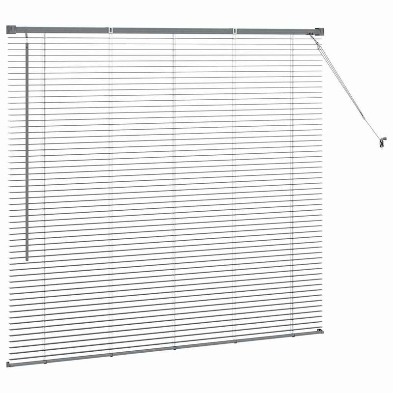 Casa si Gradina - Textile si covoare - Rulouri si jaluzele - Jaluzea pentru Fereastra Gri inchis 80 x 130 cm Aluminiu - Infinity.ro