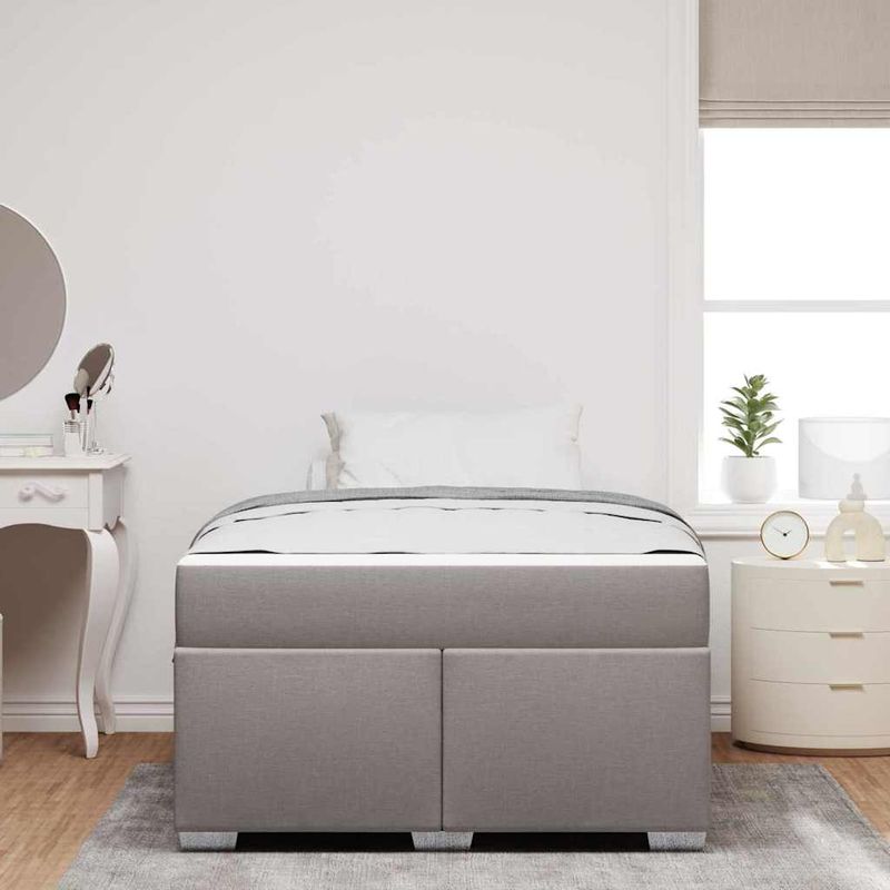 Casa si Gradina - Mobilier - Paturi si accesorii - Paturi - Cadru de pat Altele Gri taupe 120 x 190 cm tesatura - Infinity.ro