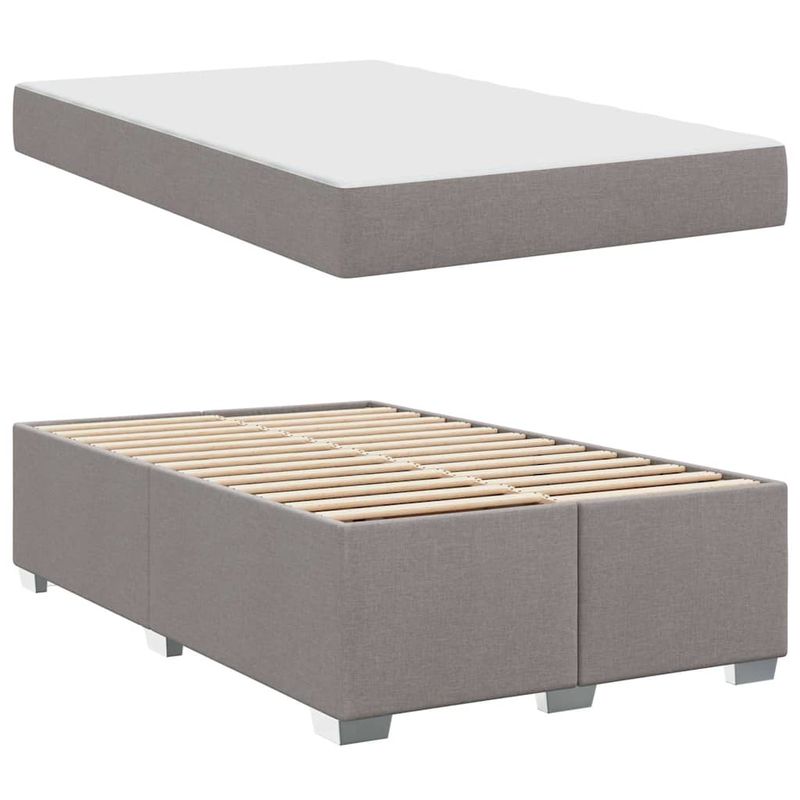 Casa si Gradina - Mobilier - Paturi si accesorii - Paturi - Cadru de pat Altele Gri taupe 120 x 190 cm tesatura - Infinity.ro