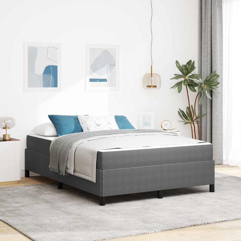 Casa si Gradina - Mobilier - Paturi si accesorii - Paturi - Cadru de pat Gri deschis 140 x 200 cm Tesatura de catifea - Infinity.ro