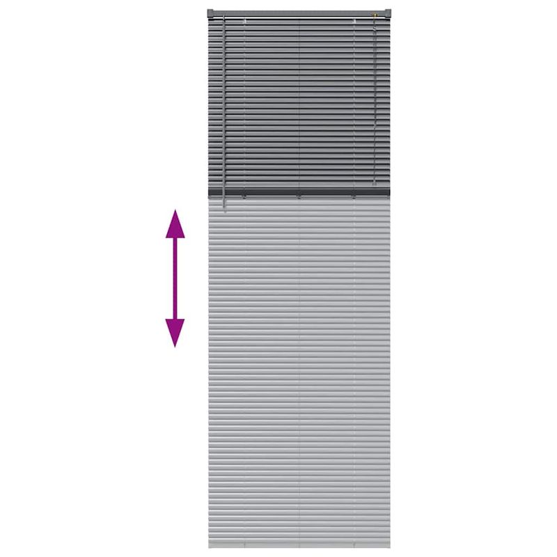 Casa si Gradina - Textile si covoare - Rulouri si jaluzele - Jaluzea pentru Fereastra Gri inchis 80 x 130 cm Aluminiu - Infinity.ro