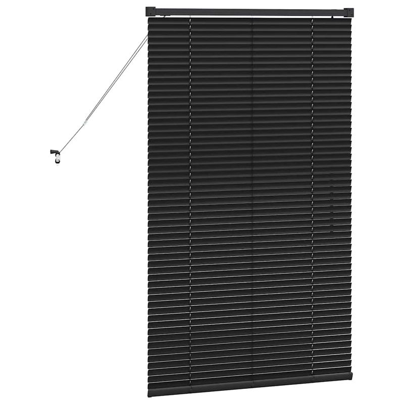 Casa si Gradina - Textile si covoare - Rulouri si jaluzele - Jaluzea pentru Fereastra cu perdele Altele Manual Negru 80 x 130 cm Aluminiu - Infinity.ro