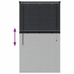Casa si Gradina - Textile si covoare - Rulouri si jaluzele - Jaluzea pentru Fereastra cu perdele Altele Manual Negru 80 x 130 cm Aluminiu - Infinity.ro