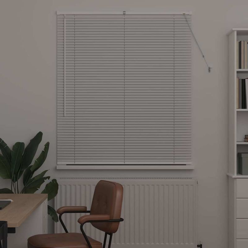 Casa si Gradina - Textile si covoare - Rulouri si jaluzele - Jaluzea pentru Fereastra cu perdele Altele Manual Alb 80 x 130 cm Aluminiu - Infinity.ro