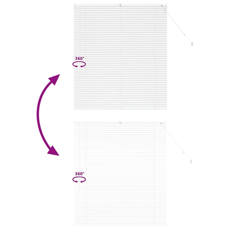 Casa si Gradina - Textile si covoare - Rulouri si jaluzele - Jaluzea pentru Fereastra cu perdele Altele Manual Alb 80 x 130 cm Aluminiu - Infinity.ro