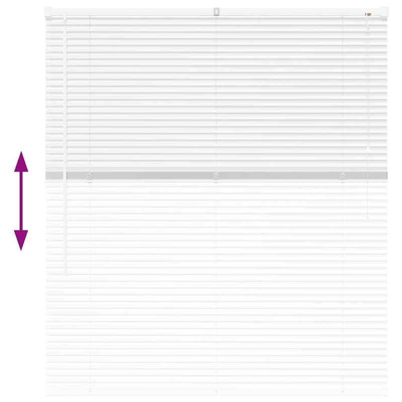 Casa si Gradina - Textile si covoare - Rulouri si jaluzele - Jaluzea pentru Fereastra cu perdele Altele Manual Alb 80 x 130 cm Aluminiu - Infinity.ro