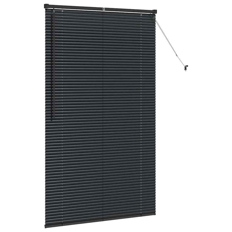 Casa si Gradina - Textile si covoare - Rulouri si jaluzele - Jaluzea pentru Fereastra cu perdele Altele Manual Negru 105 x 175 cm Aluminiu - Infinity.ro
