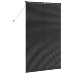 Casa si Gradina - Textile si covoare - Rulouri si jaluzele - Jaluzea pentru Fereastra cu perdele Altele Manual Negru 105 x 175 cm Aluminiu - Infinity.ro