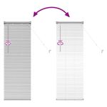 Casa si Gradina - Textile si covoare - Rulouri si jaluzele - Jaluzea pentru Fereastra Argintiu 80 x 130 cm Aluminiu - Infinity.ro