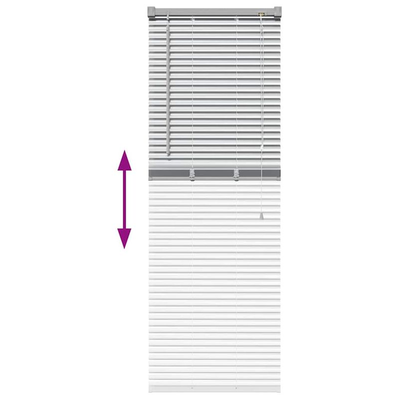 Casa si Gradina - Textile si covoare - Rulouri si jaluzele - Jaluzea pentru Fereastra Argintiu 80 x 130 cm Aluminiu - Infinity.ro
