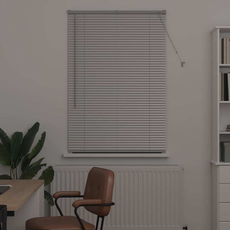 Casa si Gradina - Textile si covoare - Rulouri si jaluzele - Jaluzea pentru Fereastra Argintiu 80 x 130 cm Aluminiu - Infinity.ro