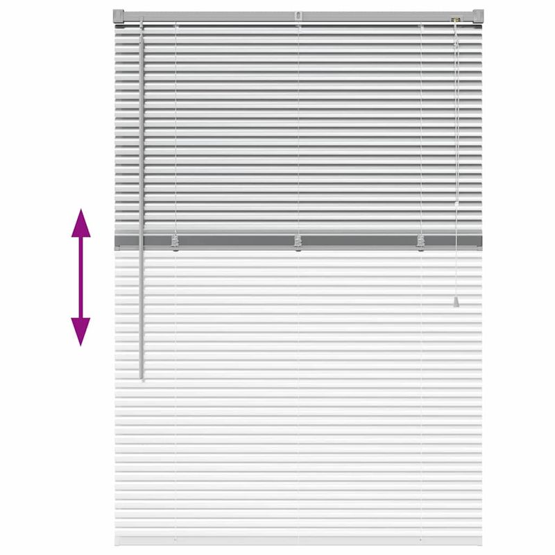 Casa si Gradina - Textile si covoare - Rulouri si jaluzele - Jaluzea pentru Fereastra Argintiu 80 x 130 cm Aluminiu - Infinity.ro