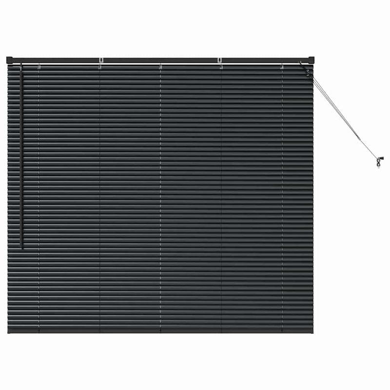 Casa si Gradina - Textile si covoare - Rulouri si jaluzele - Jaluzea pentru Fereastra cu perdele Altele Manual Negru 80 x 130 cm Aluminiu - Infinity.ro