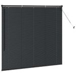 Casa si Gradina - Textile si covoare - Rulouri si jaluzele - Jaluzea pentru Fereastra cu perdele Altele Manual Negru 80 x 130 cm Aluminiu - Infinity.ro