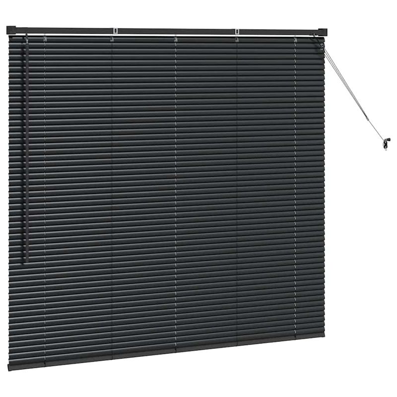 Casa si Gradina - Textile si covoare - Rulouri si jaluzele - Jaluzea pentru Fereastra cu perdele Altele Manual Negru 80 x 130 cm Aluminiu - Infinity.ro