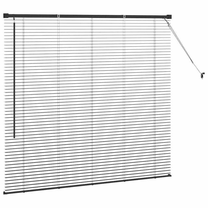 Casa si Gradina - Textile si covoare - Rulouri si jaluzele - Jaluzea pentru Fereastra cu perdele Altele Manual Negru 80 x 130 cm Aluminiu - Infinity.ro