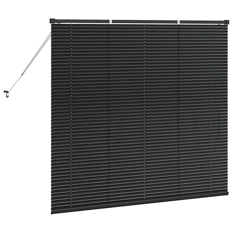 Casa si Gradina - Textile si covoare - Rulouri si jaluzele - Jaluzea pentru Fereastra cu perdele Altele Manual Negru 80 x 130 cm Aluminiu - Infinity.ro
