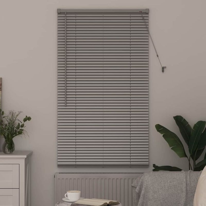Casa si Gradina - Textile si covoare - Rulouri si jaluzele - Jaluzea pentru Fereastra Argintiu 80 x 130 cm Aluminiu - Infinity.ro