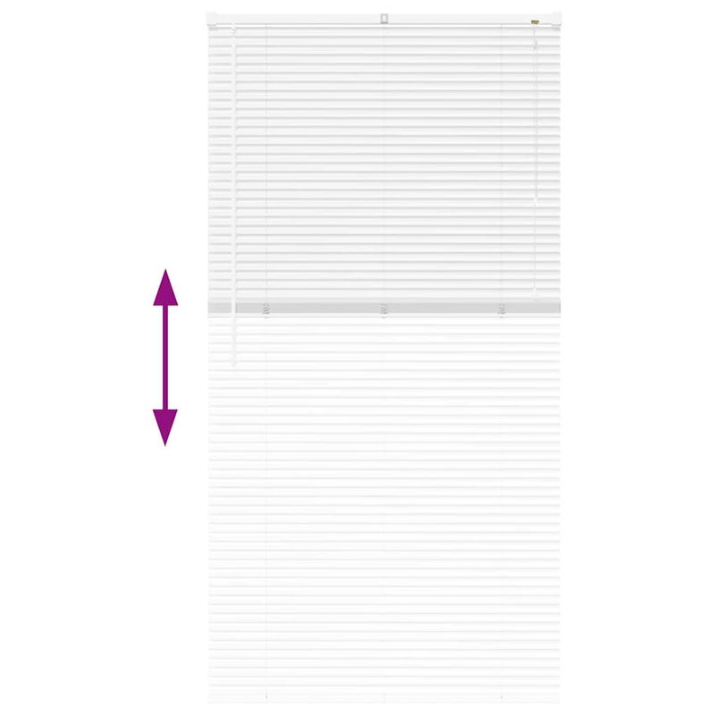Casa si Gradina - Textile si covoare - Rulouri si jaluzele - Jaluzea pentru Fereastra cu perdele Altele Manual Alb 80 x 130 cm Aluminiu - Infinity.ro
