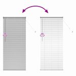 Casa si Gradina - Textile si covoare - Rulouri si jaluzele - Jaluzea pentru Fereastra Argintiu 80 x 130 cm Aluminiu - Infinity.ro