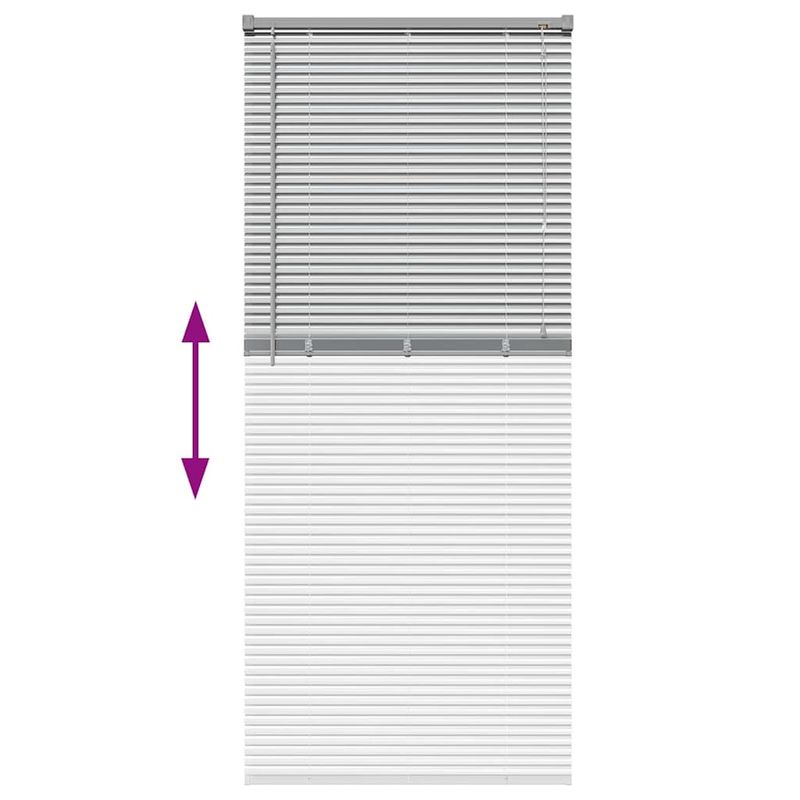 Casa si Gradina - Textile si covoare - Rulouri si jaluzele - Jaluzea pentru Fereastra Argintiu 80 x 130 cm Aluminiu - Infinity.ro