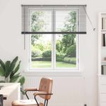 Casa si Gradina - Textile si covoare - Rulouri si jaluzele - Jaluzea pentru Fereastra Gri inchis 80 x 130 cm Aluminiu - Infinity.ro