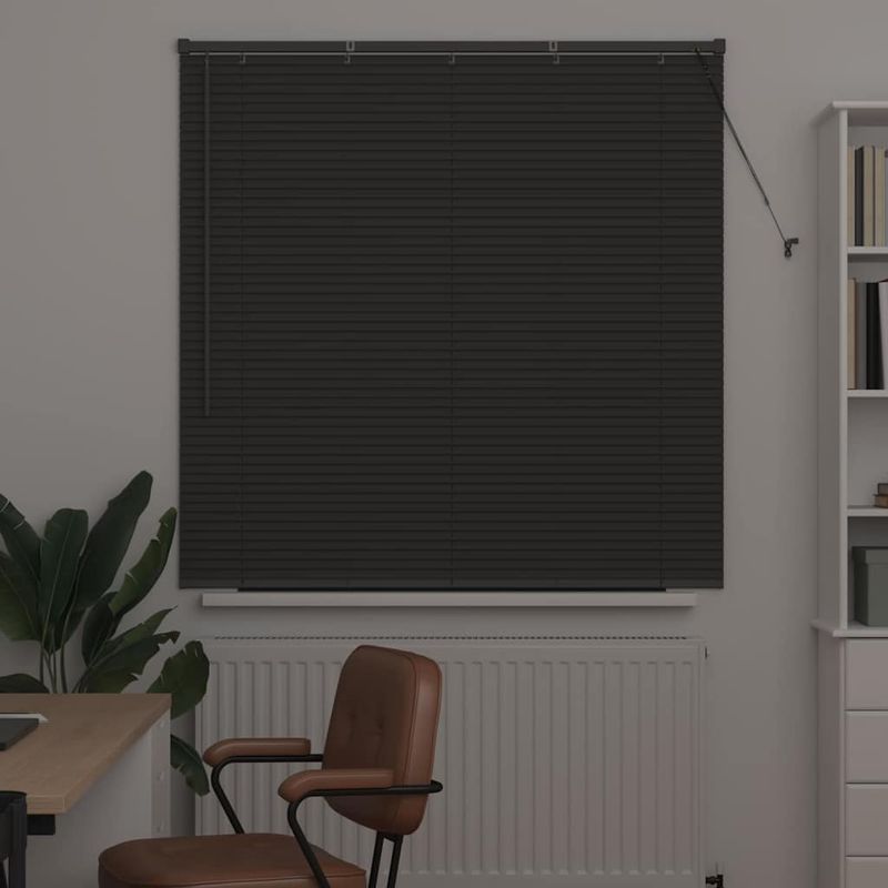 Casa si Gradina - Textile si covoare - Rulouri si jaluzele - Jaluzea pentru Fereastra Gri inchis 80 x 130 cm Aluminiu - Infinity.ro