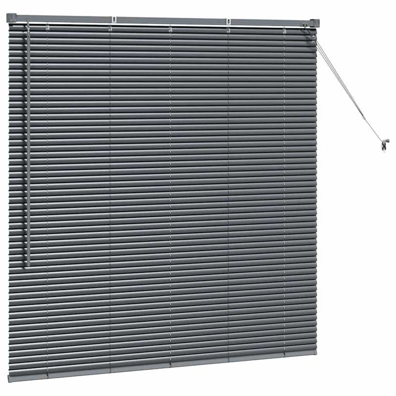 Casa si Gradina - Textile si covoare - Rulouri si jaluzele - Jaluzea pentru Fereastra Gri inchis 80 x 130 cm Aluminiu - Infinity.ro