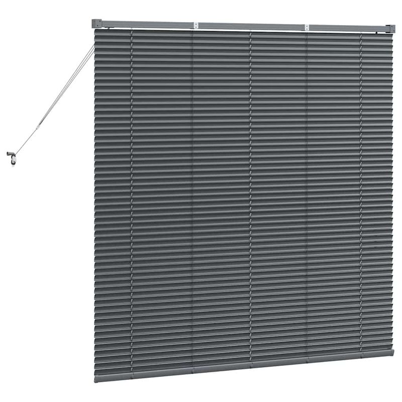 Casa si Gradina - Textile si covoare - Rulouri si jaluzele - Jaluzea pentru Fereastra Gri inchis 80 x 130 cm Aluminiu - Infinity.ro