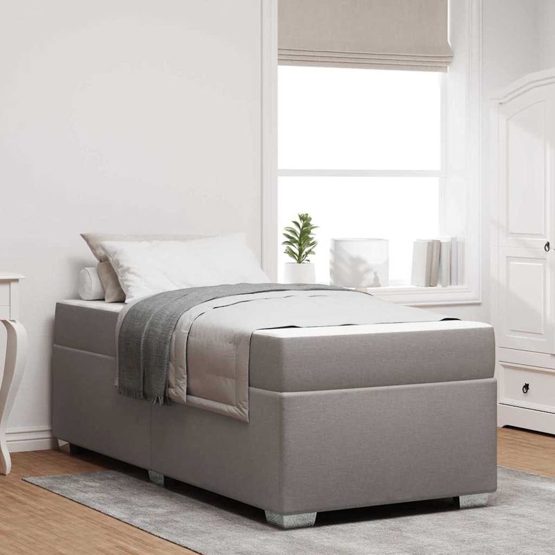 Casa si Gradina - Mobilier - Paturi si accesorii - Paturi - Cadru de pat Altele Gri taupe 90 x 200 cm tesatura - Infinity.ro