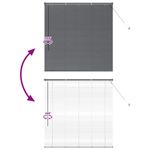 Casa si Gradina - Textile si covoare - Rulouri si jaluzele - Jaluzea pentru Fereastra Gri inchis 80 x 130 cm Aluminiu - Infinity.ro
