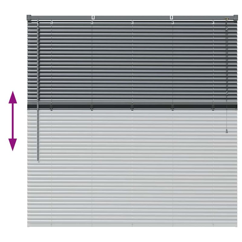 Casa si Gradina - Textile si covoare - Rulouri si jaluzele - Jaluzea pentru Fereastra Gri inchis 80 x 130 cm Aluminiu - Infinity.ro