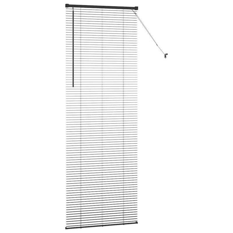 Casa si Gradina - Textile si covoare - Rulouri si jaluzele - Jaluzea pentru Fereastra cu perdele Altele Manual Negru 80 x 130 cm Aluminiu - Infinity.ro
