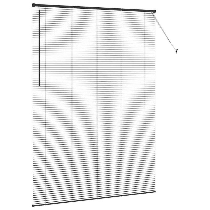 Casa si Gradina - Textile si covoare - Rulouri si jaluzele - Jaluzea pentru Fereastra cu perdele Altele Manual Negru 155 x 220 cm Aluminiu - Infinity.ro