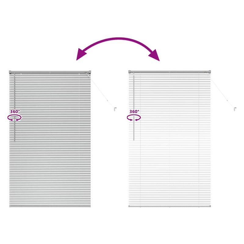 Casa si Gradina - Textile si covoare - Rulouri si jaluzele - Jaluzea pentru Fereastra Argintiu 105 x 175 cm Aluminiu - Infinity.ro