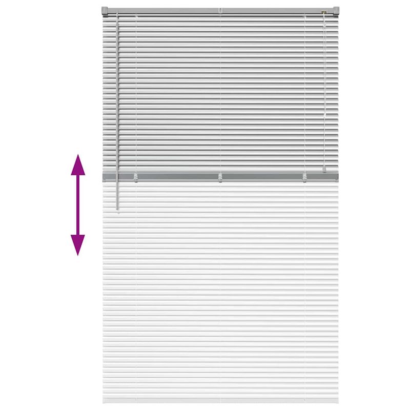 Casa si Gradina - Textile si covoare - Rulouri si jaluzele - Jaluzea pentru Fereastra Argintiu 105 x 175 cm Aluminiu - Infinity.ro