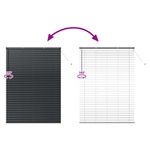 Casa si Gradina - Textile si covoare - Rulouri si jaluzele - Jaluzea pentru Fereastra cu perdele Altele Manual Negru 155 x 220 cm Aluminiu - Infinity.ro