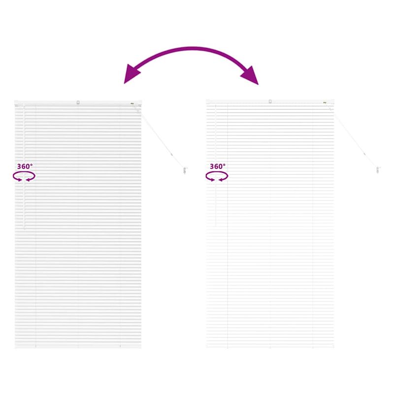 Casa si Gradina - Textile si covoare - Rulouri si jaluzele - Jaluzea pentru Fereastra cu perdele Altele Manual Alb 80 x 130 cm Aluminiu - Infinity.ro