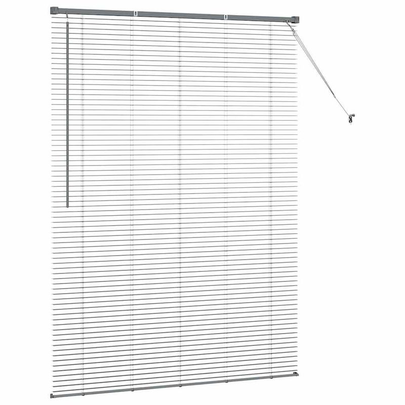 Casa si Gradina - Textile si covoare - Rulouri si jaluzele - Jaluzea pentru Fereastra Gri inchis 135 x 175 cm Aluminiu - Infinity.ro